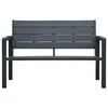 Sodo suoliukas, pilkos spalvos, 120cm, HDPE, medienos imitacija
