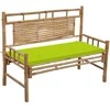 Sodo suoliukas su pagalvėle, 120cm, bambukas (41504+314082)