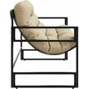 Sodo suoliukas su pagalvėle, taupe spalvos, 113cm, plienas