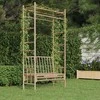 Sodo suoliukas su pergole, 116cm, bambukas