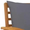 Sodo suoliukas su pilkom pagalvėlėm, 120cm, akacijos masyvas