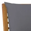 Sodo suoliukas su pilkomis pagalvėlėmis, 114,5cm, akacija