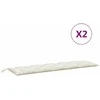 Sodo suoliuko pagalvėlės, 2vnt., kreminės, 180x50x7cm, audinys