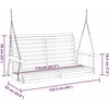 Sodo sūpynės-suoliukas su metalinėmis grandinėmis, juodos, eglė