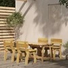 Lauko baldų komplektas Sodo valgomojo baldų komplektas, 5 dalių, impregnuota pušis
