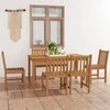 Lauko baldų komplektas Sodo valgomojo baldų komplektas, 7 dalių, tikmedžio masyvas