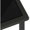 Lauko baldų komplektas Sodo valgomojo baldų komplektas, 7 dalių, juodas, poliratanas