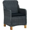 Lauko baldų komplektas Sodo valgomojo baldų komplektas, 7 dalių, tamsiai pilkas