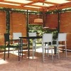 Lauko baldų komplektas Sodo valgomojo baldų komplektas, 7 dalių, juodos/baltos spalvos