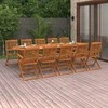 Lauko baldų komplektas Sodo valgomojo komplektas, 11 dalių, 280x90x75 cm, akacija