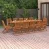 Lauko baldų komplektas Sodo valgomojo komplektas, 13 dalių, 280x90x75 cm, akacija