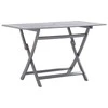 Lauko baldų komplektas Sodo valgomojo komplektas, 5 dalių, pilkas, akacijos masyvas