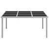 Sodo valgomojo stalas, 170x170x74,5cm, stiklas ir plienas