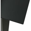 Sodo valgomojo stalas, juodas, 190x90x74cm, plienas ir stiklas