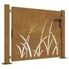 Sodo vartai, 105x105cm, corten plienas, žolės dizaino
