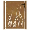 Sodo vartai, 105x130cm, corten plienas, žolės dizaino