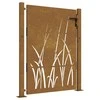 Sodo vartai, 105x155cm, corten plienas, žolės dizaino
