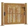 Sodo vartai, 105x180cm, corten plienas, bambuko dizaino