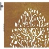 Sodo vartai, 85x100cm, corten plienas, medžio dizaino