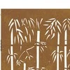 Sodo vartai, 85x175cm, corten plienas, bambuko dizaino