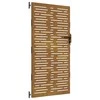Sodo vartai, 85x200cm, corten plienas, kvadratų dizaino
