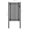 Sodo vartai, antracito spalvos, 1x2,25m, plienas