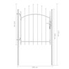 Sodo vartai, balti, 1x1,75m, plienas