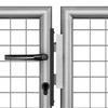 Sodo vartai, sidabrinės sp., 306x250cm, galvanizuotas plienas