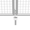 Sodo vartai, sidabrinės sp., 415x250cm, galvanizuotas plienas