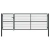Sodo vartai su stulpais, antracito sp., 350x100 cm, plienas