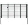 Sodo vartai su stulpais, antracito sp., 350x140 cm, plienas