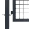 Sodo vartai su stulpais, antracito sp., 350x120 cm, plienas