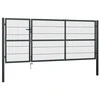 Sodo vartai su stulpais, antracito sp., 350x120 cm, plienas