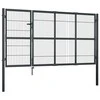 Sodo vartai su stulpais, antracito sp., 350x140 cm, plienas