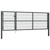 Sodo vartai su stulpais, antracito sp., 350x100 cm, plienas