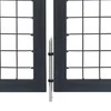 Sodo vartai su stulpais, antracito sp., 350x120 cm, plienas