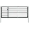 Sodo vartai su stulpais, antracito sp., 350x120 cm, plienas