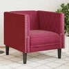 Fotelis Chesterfield krėslas, raudonojo vyno spalvos, aksomas