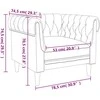 Sofa Chesterfield krėslas, rudos spalvos, audinys