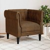 Sofa Chesterfield krėslas, rudos spalvos, audinys