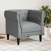 Sofa Chesterfield krėslas, šviesiai pilkos spalvos, audinys