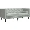 Sofa Chesterfield sofų komplektas su pagalvėlėmis, 2 dalių, pilka
