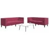 Sofa Chesterfield sofų komplektas su pagalvėlėmis, 2 dalių, raudona