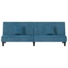 Sofa-lova, mėlynos spalvos, aksomas