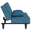 Sofa-lova, mėlynos spalvos, aksomas