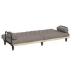 Sofa-lova su porankiais, taupe spalvos, audinys