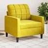 Sofa Krėslas, geltonos spalvos, 60cm, aksomas