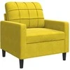 Sofa Krėslas, geltonos spalvos, 60cm, aksomas