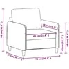 Sofa Krėslas, juodos spalvos, 60cm, aksomas