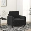 Sofa Krėslas, juodos spalvos, 60cm, aksomas